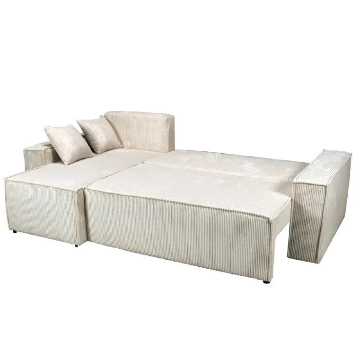 Le Quai des Affaires Canapé ELISE - Velours côtelé beige – Image 3
