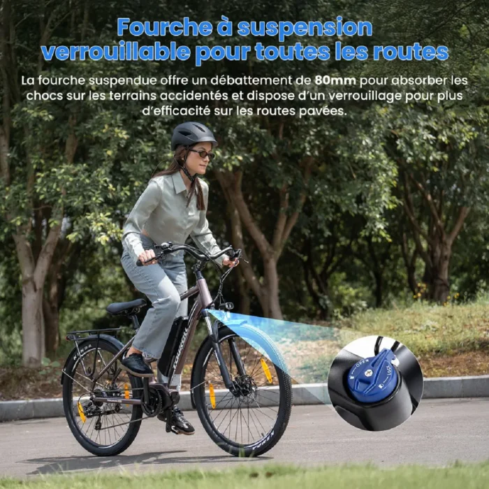 Vélo électrique Touroll MA2 27.5”, 250 W, batterie 36V 13 Ah, vitesse maximale 25 km/h, autonomie maximale 100 km – Image 2