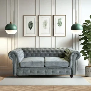 LE QUAI DES AFFAIRES Chesterfield 2 places - Gris