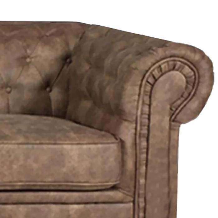 Le Quai des Affaires Chesterfield Canapé 2 places - Marron – Image 2