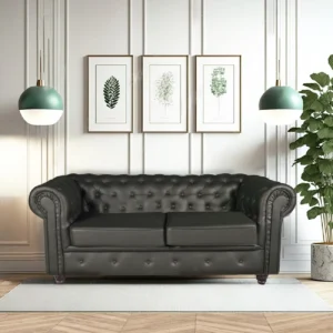 Le Quai Des Affaires Chesterfield Canapé 2 places - Noir