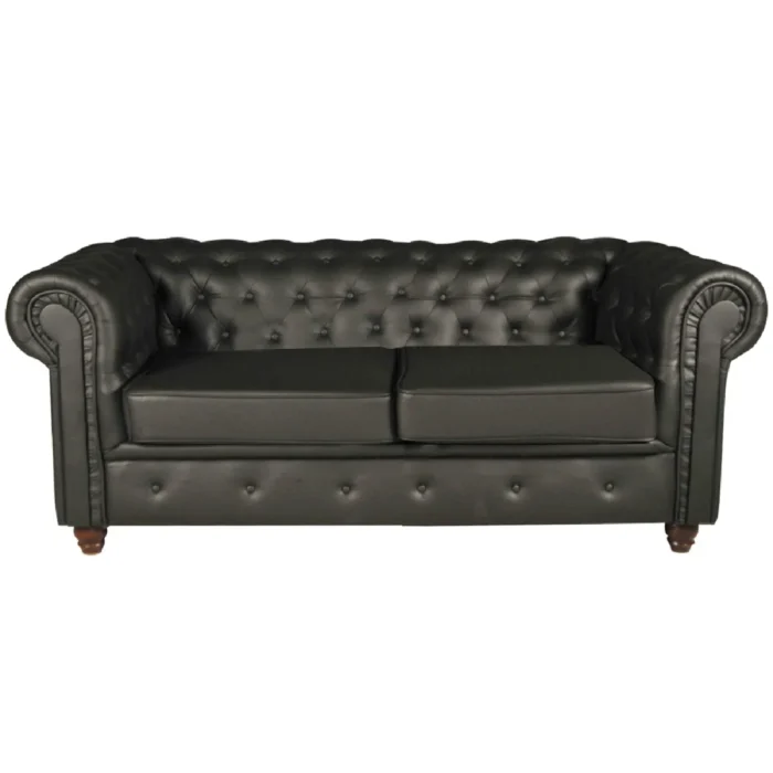 Le Quai Des Affaires Chesterfield Canapé 2 places - Noir – Image 3