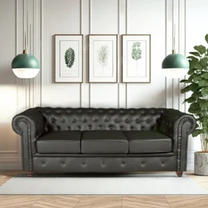 Le Quai des Affaires Chesterfield Canapé 3 places - Noir