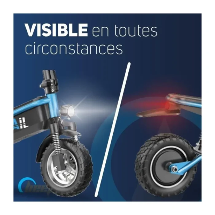 Trottinette électrique tout-terrain - BEEPER - Cross - 500W - 10- 48V - 10Ah – Image 3
