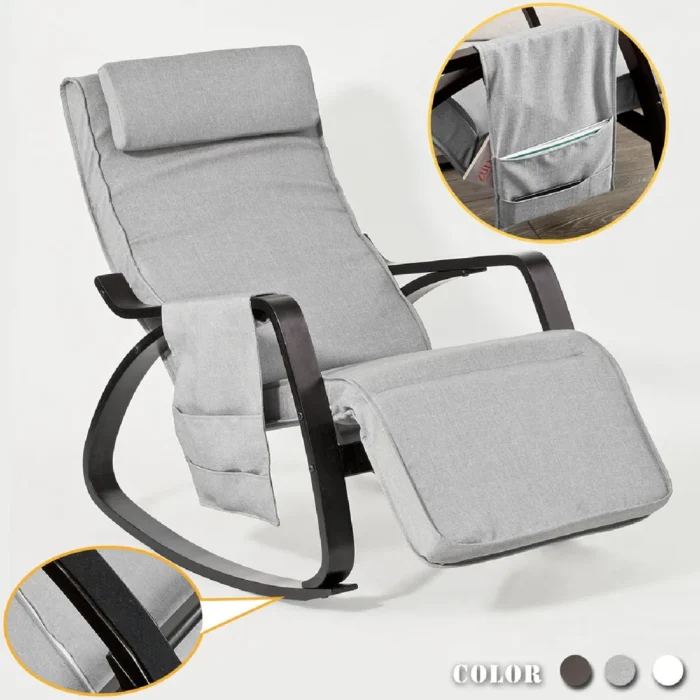 SoBuy Fauteuil à bascule FST20-HG