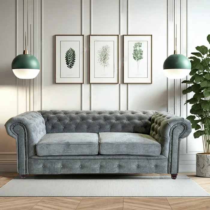 Le Quai Des Affaires CHESTERFIELD Canapé 3 places Gris